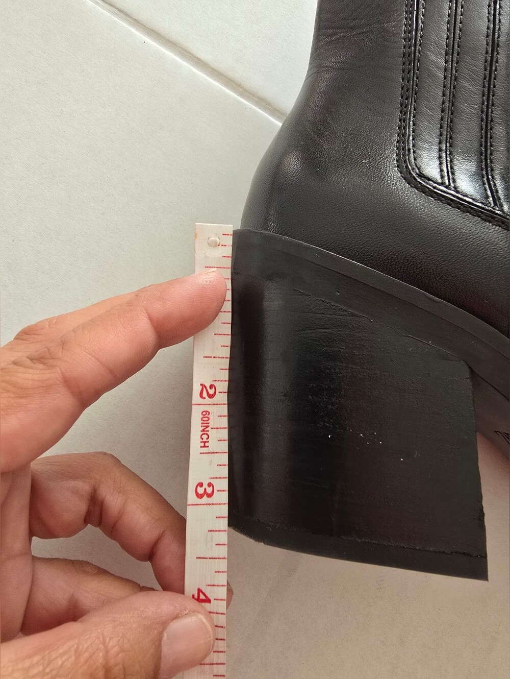 Zara Pointed Toe Leather Cowboy Bootie Size 9 - Picture 5 of 12